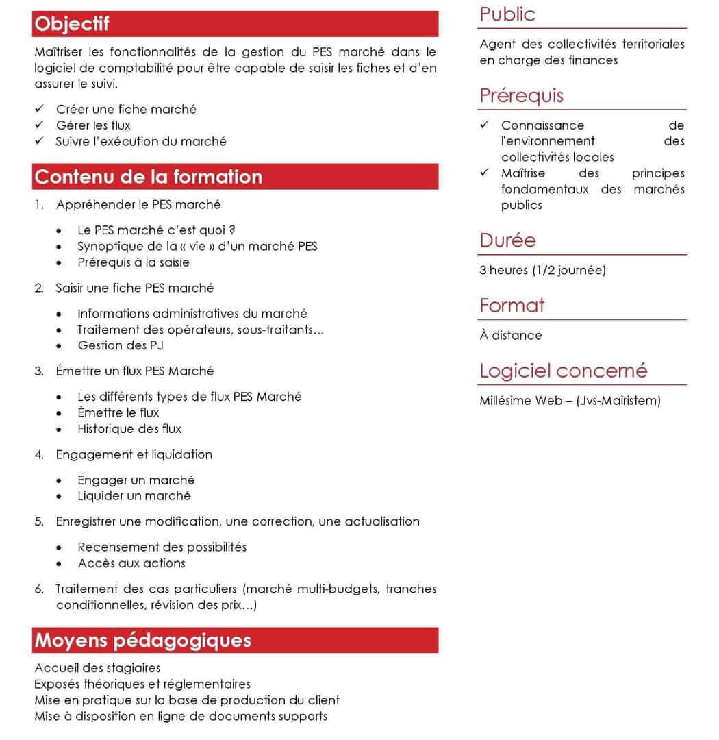 GF06 - Le PES marché